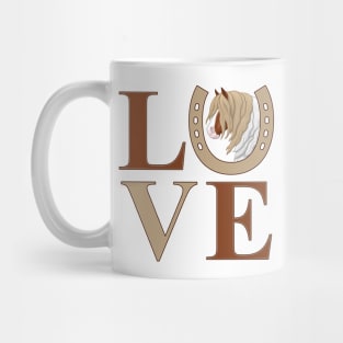 Chestnut Pinto Skewbald Gypsy Vanner Draft Horse LOVE Mug